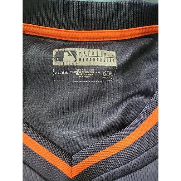 Vintage Y2K Detroit Tigers Jersey Shirt Adult Navy Blue Majestic Baseball XL - Picture 10 of 12